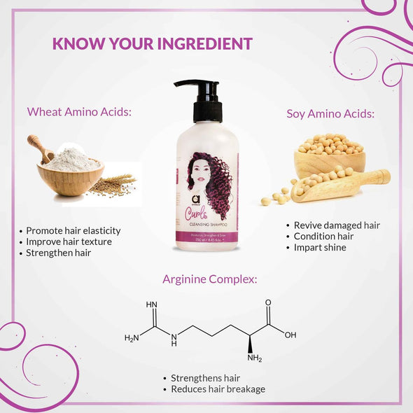 CURLS CLEANSING SHAMPOO, 250ML, FOR BOUNCY & TANGLE-FREE, CURLY HAIR