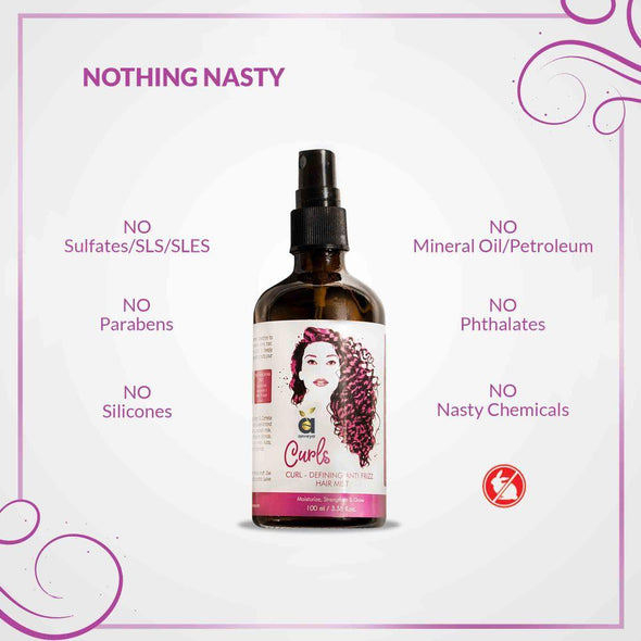 CURLS HAIR MIST, 100ML FOR CURL-DEFINING, ANTI-FRIZZ, CURLY HAIR